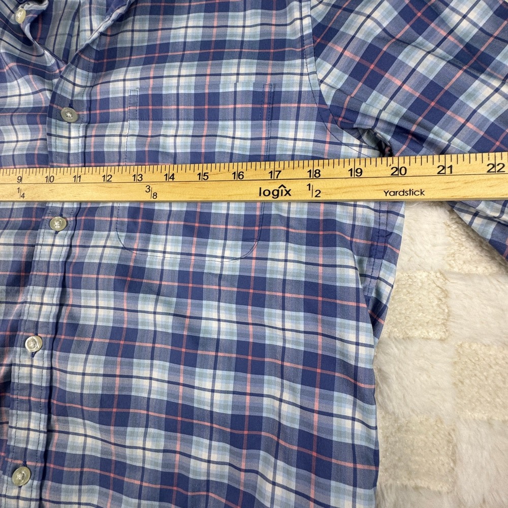 Vineyard Vines On-The-Go Performance Shirt Mens Small Blue Pink Plaid brrr S - Picture 7 of 10